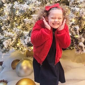 Hanna Andersson Girls Faux Fur Bomber Jacket